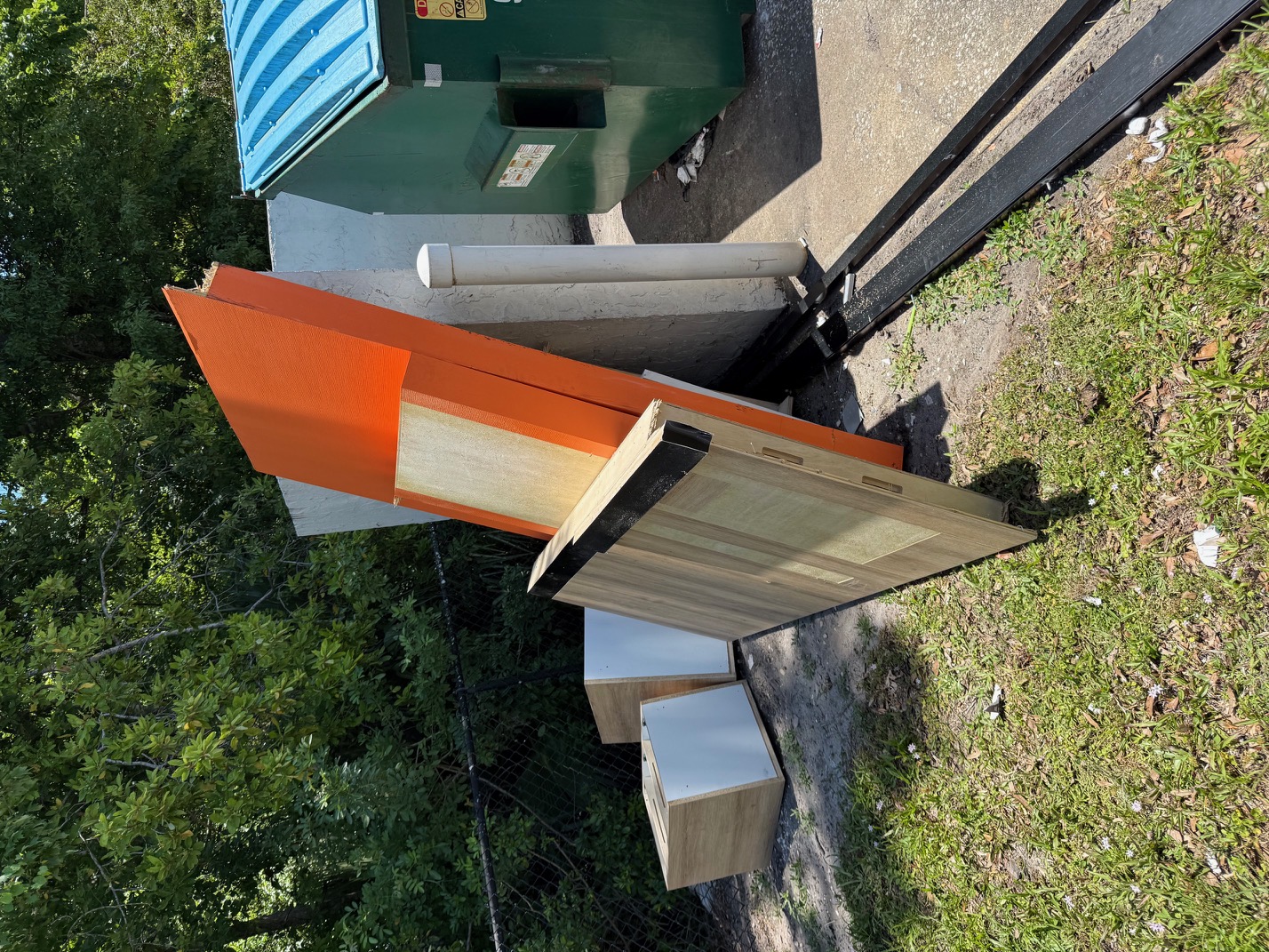 Large furniture items being disposed of properly